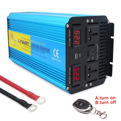 For Air Conditioning 3000W/6000W Power Inverter Pure Sine Wave 12V DC To AC 220V Function Car Inverter Solar Pump Pump Drill Using